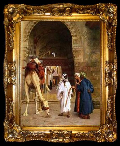 framed  unknow artist Arab or Arabic people and life. Orientalism oil paintings  296, ta009-2